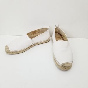 Sam Edelman Khloe White Leather Espadrilles Flats 8.5